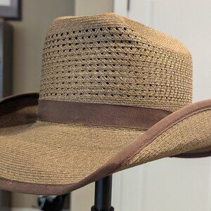 Crushable Wrangler Straw Cowboy Hat Size 7 1/8 (57) – Green
